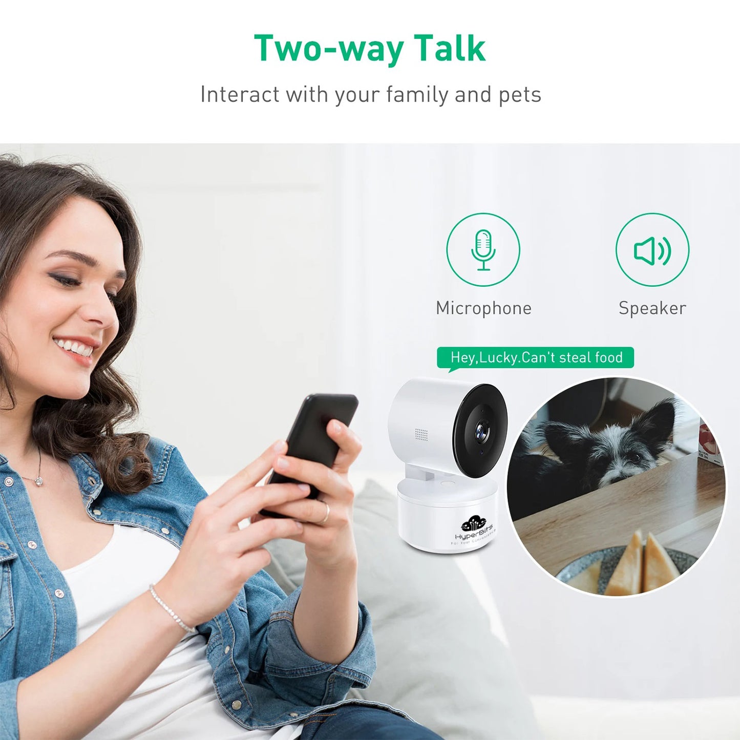 HYERBITS - indoor wireless security camera